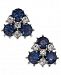 Charter Club Silver-Tone Crystal & Stone Cluster Stud Earrings, Created for Macy's