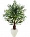 Nearly Natural 4.5' Areca Palm Artificial Tree in White Oval Planter