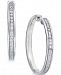 Diamond Medium Glitter Hoop Earrings (1/4 ct. t. w. ) in Sterling Silver