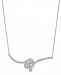 Diamond Cluster Fancy Collar Necklace (5/8 ct. t. w. ) in 14k White Gold