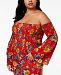 Planet Gold Trendy Plus Size Off-The-Shoulder Top