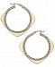I. n. c. Medium Gold-Tone Pave Square Hoop Earrings, Created for Macy's