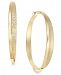 I. n. c. Large Gold-Tone Two-Row Textured 1.8" Hoop Earrings, Created for Macy's