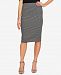 CeCe Checked Pull-On Pencil Skirt