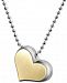 Alex Woo Fusion Heart 16" Pendant Necklace in Sterling Silver & 18k Gold