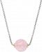 Peter Thomas Roth Rose Quartz Bead 18" Pendant Necklace (7 ct. t. w. ) in Sterling Silver and 18k Gold-Plate