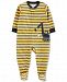 Carter's Baby Boys Striped Construction Vehicle Footed Pajamas