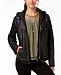 Style & Co Hooded Faux-Leather Jacket, Created for Macy's