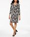 Jm Collection Printed Zip-Neck Dress, Created for Macy's