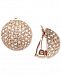 Nina Gold-Tone Pave Dome Clip-on Earrings