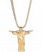 Men's Christ 24" Pendant Necklace in 18k Gold-Plated Sterling Silver