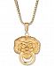 Men's Lion Doorknocker 24" Pendant Necklace in 18k Gold-Plated Sterling Silver