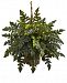 Nearly Natural Holly Fern Artificial Plant Hanging Basket