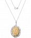 Giani Bernini Two-Tone Cameo 18" Pendant Necklace in Sterling Silver & 18k Gold-Plate, Created for Macy's