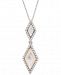 Mother-of-Pearl and White Topaz (3/8 ct. t. w. ) 18" Pendant Necklace in Sterling Silver