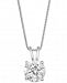 Diamond Solitaire 18" Pendant Necklace (1-1/2 ct. t. w. ) in 14k White Gold
