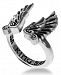 King Baby Women's Eagle Wing Cuff Ring in Sterling Silver