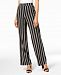 Ny Collection Petite Striped Pull-On Pants