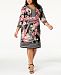 Jm Collection Plus Size Mixed-Print Sheath Dress, Created for Macy's
