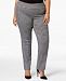 Alfani Plus Size Jacquard-Print Pull-On Trousers, Created for Macy's