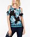 I. n. c. Printed Cold-Shoulder Top, Created for Macy's