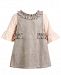 First Impressions Baby Girls 2-Pc. Bodysuit & Faux-Suede Jumper Set, Created for Macy's