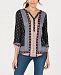 Style & Co Petite Printed Utility Top, Created for Macy's