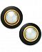 I. n. c. Gold-Tone Imitation Pearl & Faux Leather Button Stud Earrings, Created for Macy's