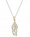 Mother-of-Pearl Leaf 18" Pendant Necklace in 14k Gold