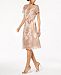 R & M Richards Sequin-Embellished Lace A-Line Dress