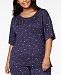Jenni by Jennifer Moore Plus Size Graphic-Pocket Pajama Top, Created for Macy's