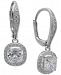 Giani Bernini Cubic Zirconia Halo Drop Earrings in Sterling Silver, Created for Macy's