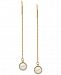 Mother-of-Pearl Threader Earrings in 14k Gold
