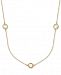 Mother-of-Pearl Disc 17" Collar Necklace in 14k Gold