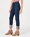 Style & Co Flower-Embroidered Cuff Slim Ankle Jeans, Created for Macy's