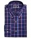 Club Room Men's Classic/Regular Fit Stretch Wrinkle-Resistant Basic Plaid Dress Shirt, Created for Macy's