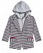 Monteau Big Girls 2-Pc. Striped Blazer & Detachable Hoodie Set