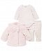 Little Me Baby Girls 3-Pc. Faux-Fur Jacket, Printed Bodysuit & Pants Set