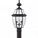 NY9042K - Quoizel Lighting - Newbury - 2 Light Large Post Lantern Mystic Black Finish with Clear Beveled Glass - Newbury