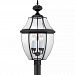 NY9045K - Quoizel Lighting - Newbury - 4 Light Extra Large Post Lantern Mystic Black Finish with Clear Beveled Glass - Newbury