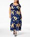 Monteau Trendy Plus Size Floral-Print Maxi Dress