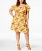 Monteau Trendy Plus Size Floral-Print Fit & Flare Dress