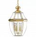 NY1180B - Quoizel Lighting - Newbury - 4 Light Extra Large Hanging Lantern Polished Brass Finish with Clear Beveled Glass - Newbury