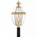 NY9045B - Quoizel Lighting - Newbury - 4 Light Extra Large Post Lantern Polished Brass Finish with Clear Beveled Glass - Newbury