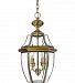 NY1178B - Quoizel Lighting - Newbury - Two Light Medium Hanging Lantern Polished Brass Finish with Clear Beveled Glass - Newbury