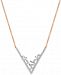 Le Vian Baguette Frenzy Diamond V 18" Statement Necklace (3/8 ct. t. w. ) in 14k Rose Gold