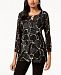 Jm Collection Printed Textured Tunic, Created for Macy's