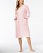 Miss Elaine Quilted Embroidered Snap-Front Robe