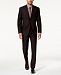 Marc New York by Andrew Marc Men's Modern-Fit Stretch Burgundy Solid Suit