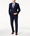 Marc New York by Andrew Mark Men's Modern-Fit Stretch Navy Plaid Suit